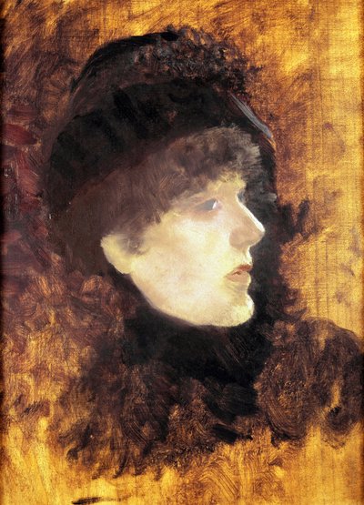 Retrato de Sarah Bernhardt. Pintura de Giuseppe De Nittis (1846-1884) de Giuseppe or Joseph de Nittis