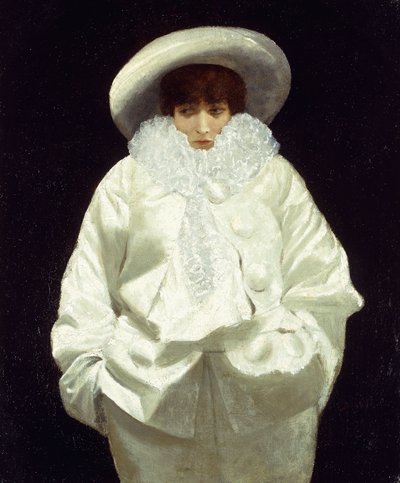 Sarah Bernhardt como Pierrot, de Giuseppe or Joseph de Nittis