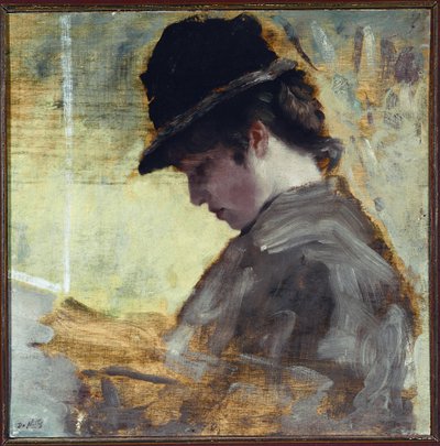 A Menina Inglesa (óleo sobre tela de Giuseppe or Joseph de Nittis