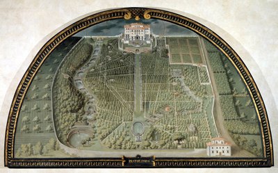 Villa di Pratolino de Giusto Utens (século XVI). de Giusto Utens