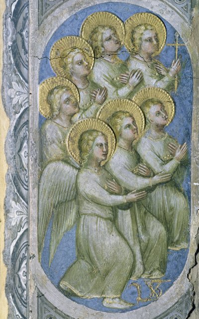Os Sete Anjos do Apocalipse Recebem os Sete Frascos, 1360-70 de Giusto di Giovanni de Menabuoi