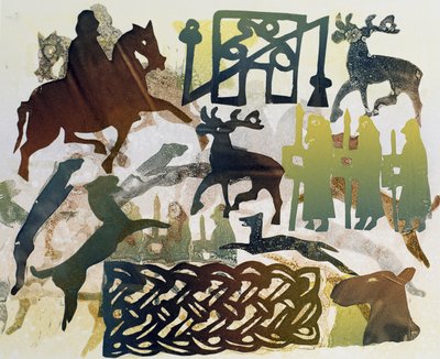 Viajantes Antigos, 1995 (monótipo) de Gloria Wallington