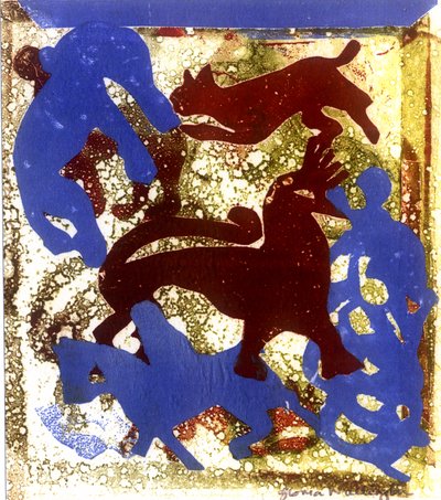 Partido de galinha (impressão) de Gloria Wallington