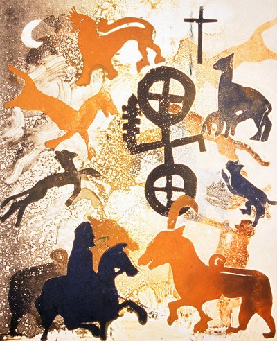 Moonlight, 2000(monoprint) de Gloria Wallington