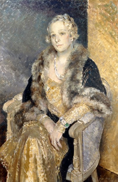 Retrato de Mrs Shirley Woolmer, c.1933-34 (óleo sobre tela) de Glyn Warren Philpot