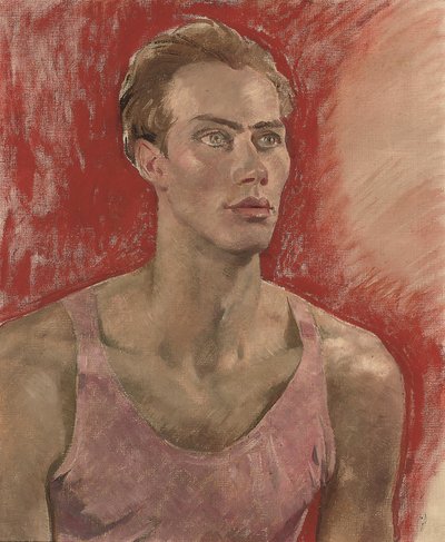 Retrato de um homem jovem (óleo sobre tela) de Glyn Warren Philpot