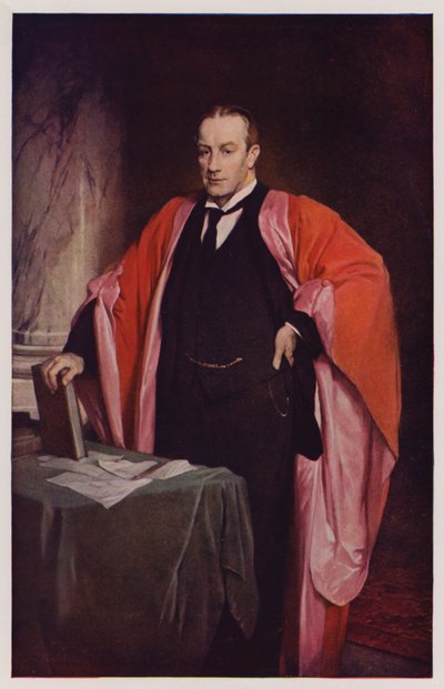 Stanley Baldwin, político e primeiro-ministro britânico (litografia a cores) de Glyn Warren Philpot