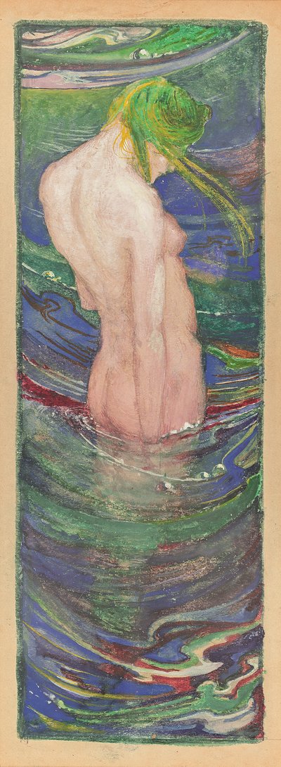 A sereia, c. 1902-03 (aguarela e guache) de Glyn Warren Philpot