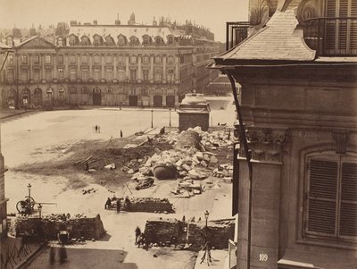 A praça Vendome em Paris após a destruição da coluna de Gobinet de Villecholle Francois Marie Louis Alexandre) Franck (Franck