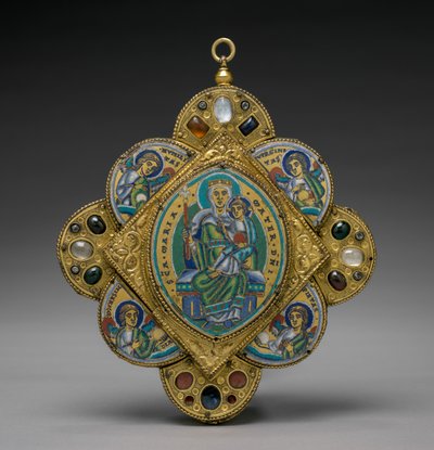 Pingente com a Virgem e o Menino, c. 1160-1170. de Godefroid de Huy