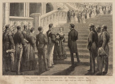 Rainha Vitória recebendo o Rei Louis Philippe no Castelo de Windsor de Godefroy Durand