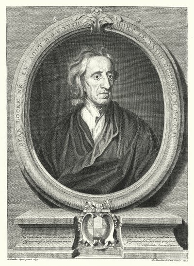 John Locke, filósofo inglês (gravura) de Godfrey (after) Kneller