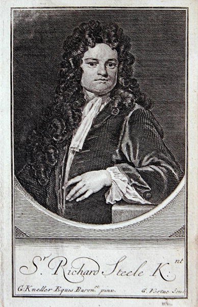 Retrato de Richard Steele, frontispício de 
