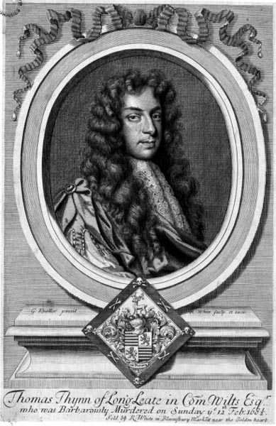 Thomas Thynne de Longleat (1648-82), gravada por Robert White (1645-1703) (gravura) de Godfrey (after) Kneller