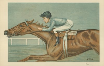 Tod Sloan, Um jóquei americano, 25 de maio de 1899, desenho animado da Vanity Fair de Godfrey Douglas Giles