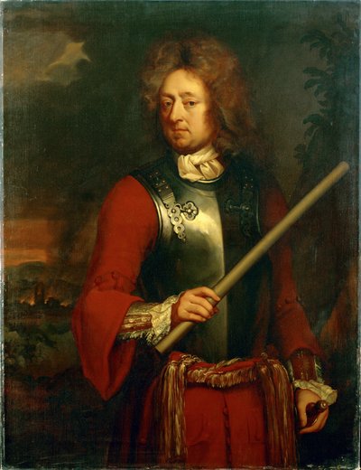 John Churchill, Duque de Marlborough, comandante na Guerra da Sucessão Espanhola, vitórias sobre os exércitos franceses em Blenheim ... de Godfrey Kneller