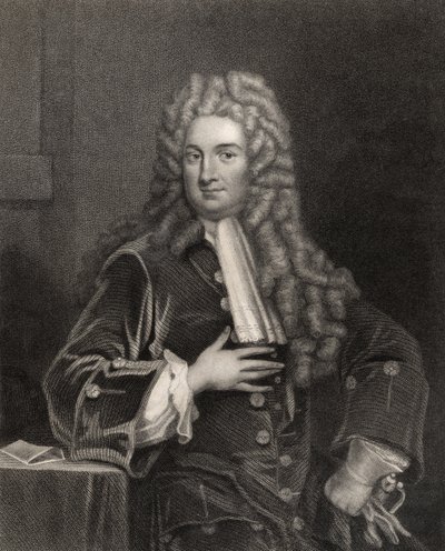 John Radcliffe, gravado por H. Cook, da &39;National Portrait Gallery, Volume I&39;, publicado em 1820 de Godfrey Kneller