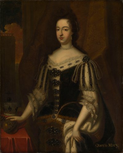 Maria II (1662-1694), finais do século XVII (óleo sobre tela) de Godfrey Kneller