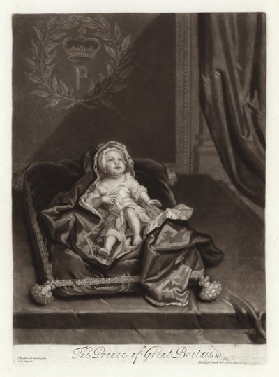Retrato do príncipe James Stuart como um bebê de Godfrey Kneller