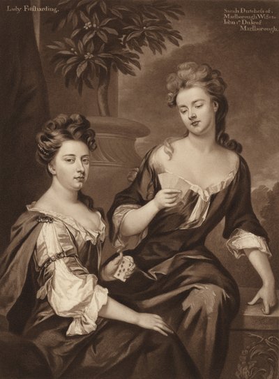 Sarah Duquesa de Marlborough e Lady Fitzharding de Godfrey Kneller