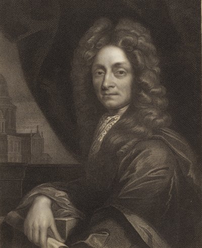 Sir Christopher Wren de Godfrey Kneller