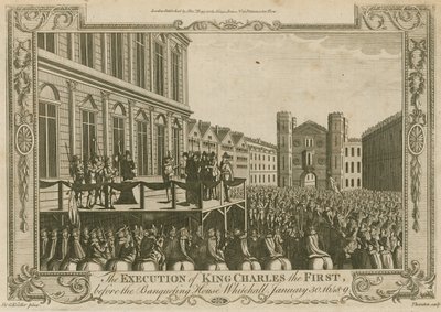 A execução do rei Charles I antes da Banqueting House, Whitehall, 30 de janeiro de 1649 de Godfrey Kneller