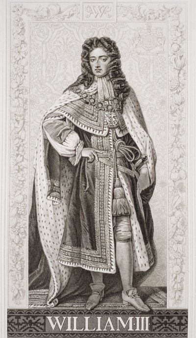William III (1650-1702) de "Ilustrações da História Escocesa e Inglesa" II de Godfrey Kneller