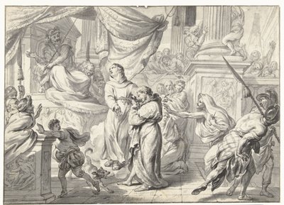 Representação da vida de um santo de Godfried Maes