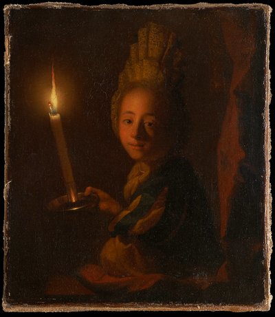 Rapariga com vela acesa de Godfried Schalcken