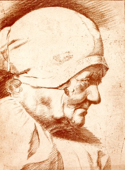 Cabeça, de, um, mulher velha de Godfried Schalcken