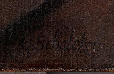 Auto-retrato (detalhe), antes de 1706 (óleo sobre tela) de Godfried Schalcken