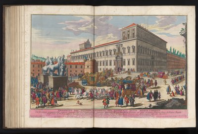 Piazza del Quirinale te Roma
Prospecto do Palácio Papal no Quirinale conhecido como Monte Cavallo (título sobre o objecto) de Gommarus Wouters