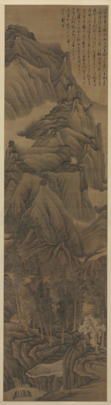 Paisagem no estilo de Dong Yuan e Juran, c. 1650 de Gong Xian