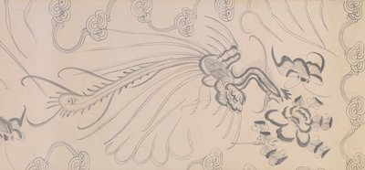 Detalhe de Cinco Cavalos de Homenagem (tinta e cor sobre papel) de Gonglin Li