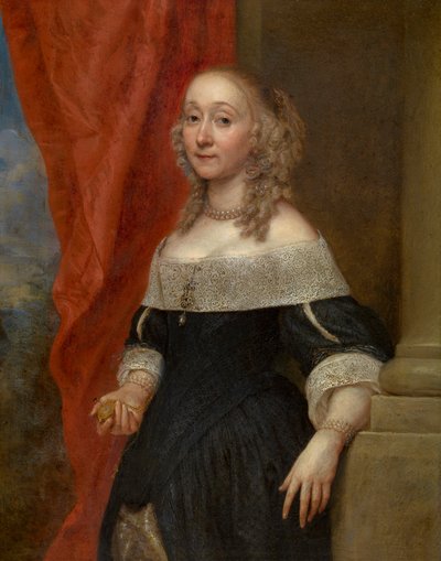 Retrato de uma Senhora (óleo sobre cobre) de Gonzales Coques