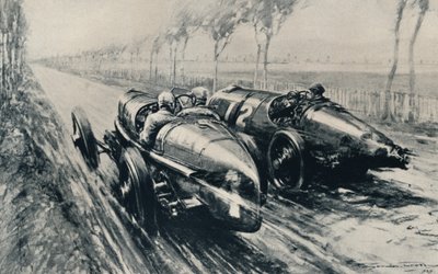 Competindo para o Grande Prêmio, Estrasburgo 1922, 1937 de Gordon Crosby