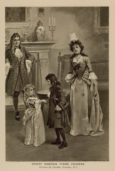 Ilustração para A História de Henry Esmond por Thackeray (litho) de Gordon Frederick (after) Browne