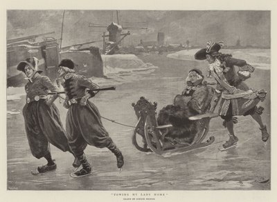 Rebocar a casa de My Lady (litho) de Gordon Frederick (after) Browne