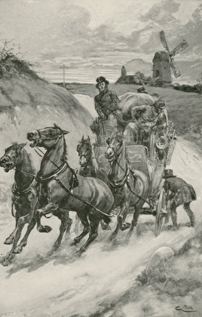 Um treinador de palco nos tempos antigos de Gordon Frederick Browne