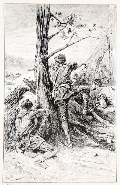 Uma ilustração de "com Wolfe em Canadá, ou a vitória de um continente" por GA Henty, bar. Blackie e filho Ltd., 1887 de Gordon Frederick Browne