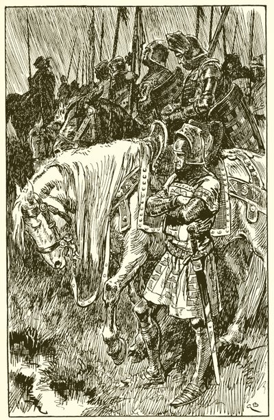 Ingleses esperando pela manhã da batalha de Agincourt de Gordon Frederick Browne