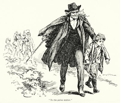Ilustração para The Story of the Treasure Seekers de E Nesbit (litho) de Gordon Frederick Browne