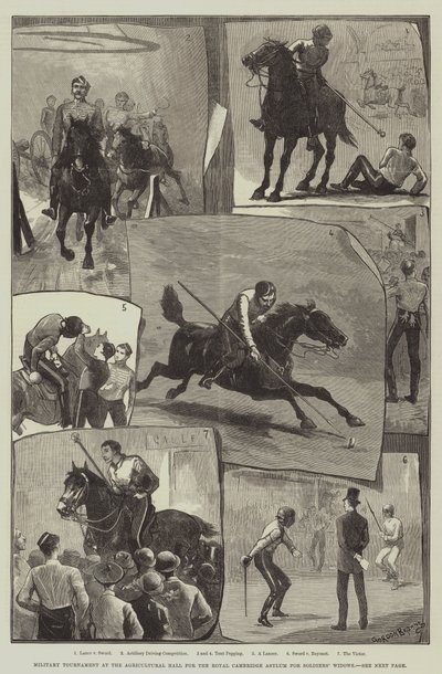 Torneio Militar no Salão Agrícola do Asilo Real de Cambridge para as Viúvas dos Soldados de Gordon Frederick Browne