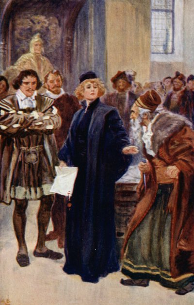 "Tarry um pouco, judeu", disse Portia de Gordon Frederick Browne