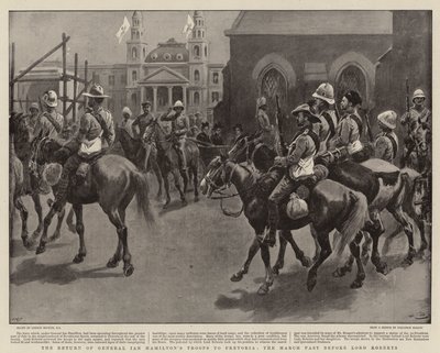 O retorno das tropas do General Ian Hamilton a Pretoria, o passado de março antes de Lord Roberts de Gordon Frederick Browne