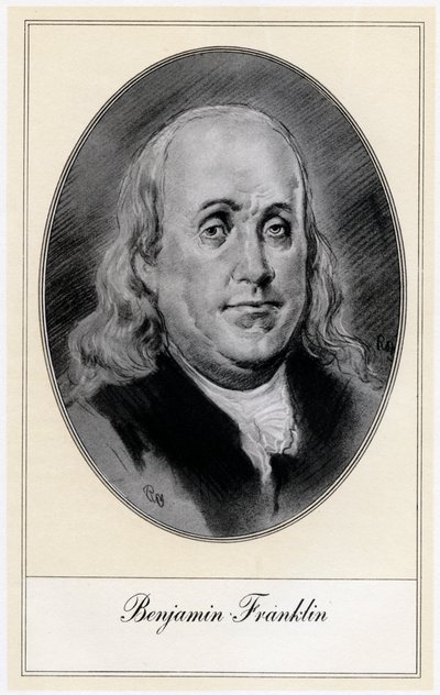 Benjamin Franklin , figura política e estadistas dos Estados Unidos, início do século 20 de Gordon Ross
