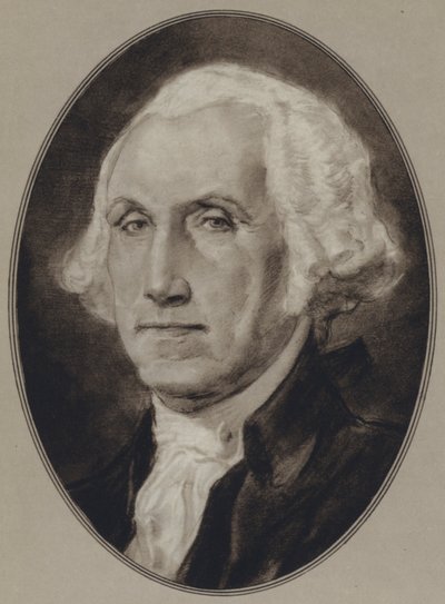 Retratos de estadistas americanos: George Washington (lito) de Gordon Ross
