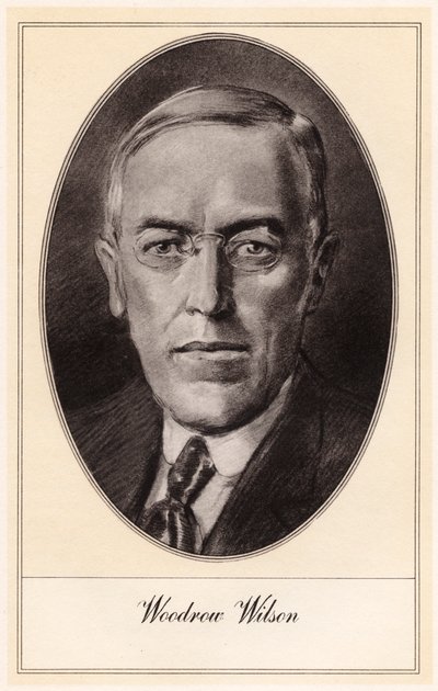 Woodrow Wilson, 28º Presidente dos Estados Unidos, início do século 20 de Gordon Ross
