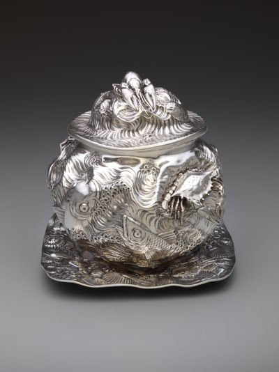 Terrina de ostra com suporte de Gorham Manufacturing Company