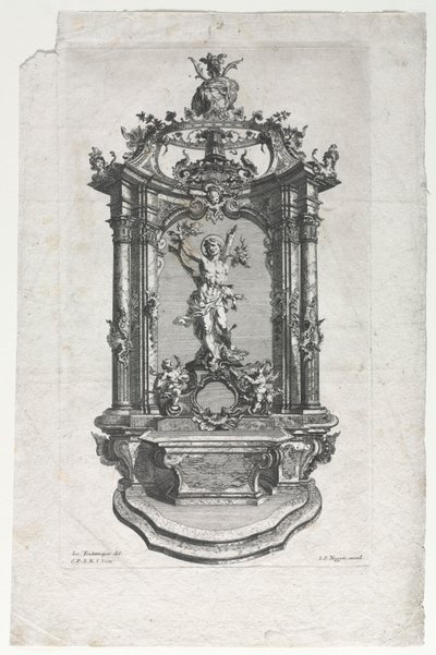 Modelo para Altar para entalhadores. de Gottfried Bernhard Götz